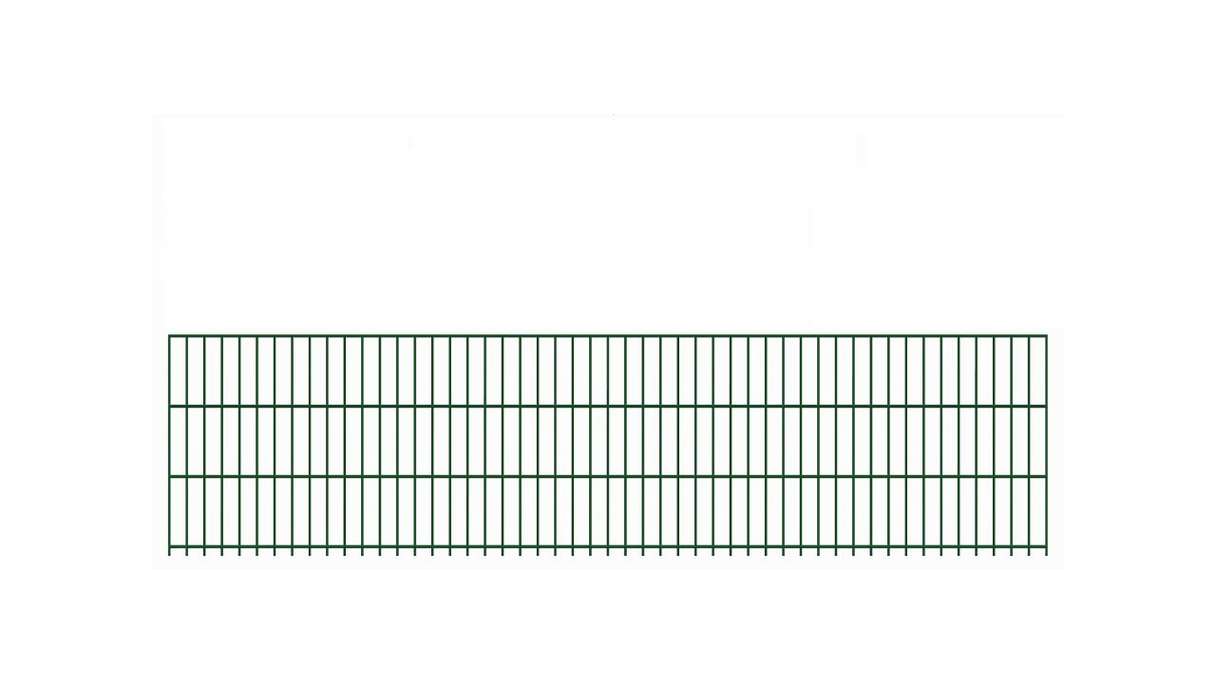 Doppelstabmattenzaun leicht 6/5/6 RAL 6005 Moosgrün - 630 x 2510 mm