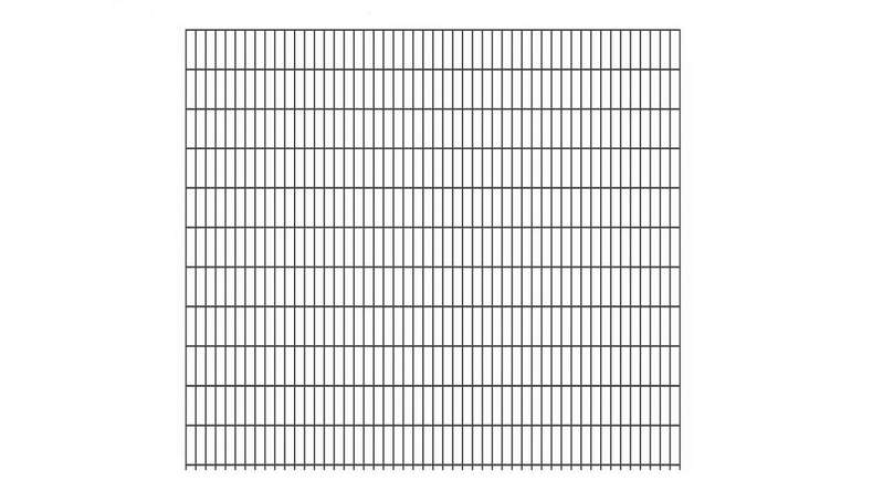 Doppelstabmattenzaun leicht 6/5/6 RAL 7016 Anthrazit - 2230 x 2510 mm