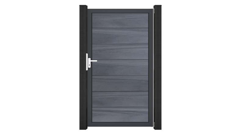planeo Gardence Strong XL - BPC-Universaltor Steingrau co-ex mit Anthrazit-Alurahmen 100 x 180 x 4 cm