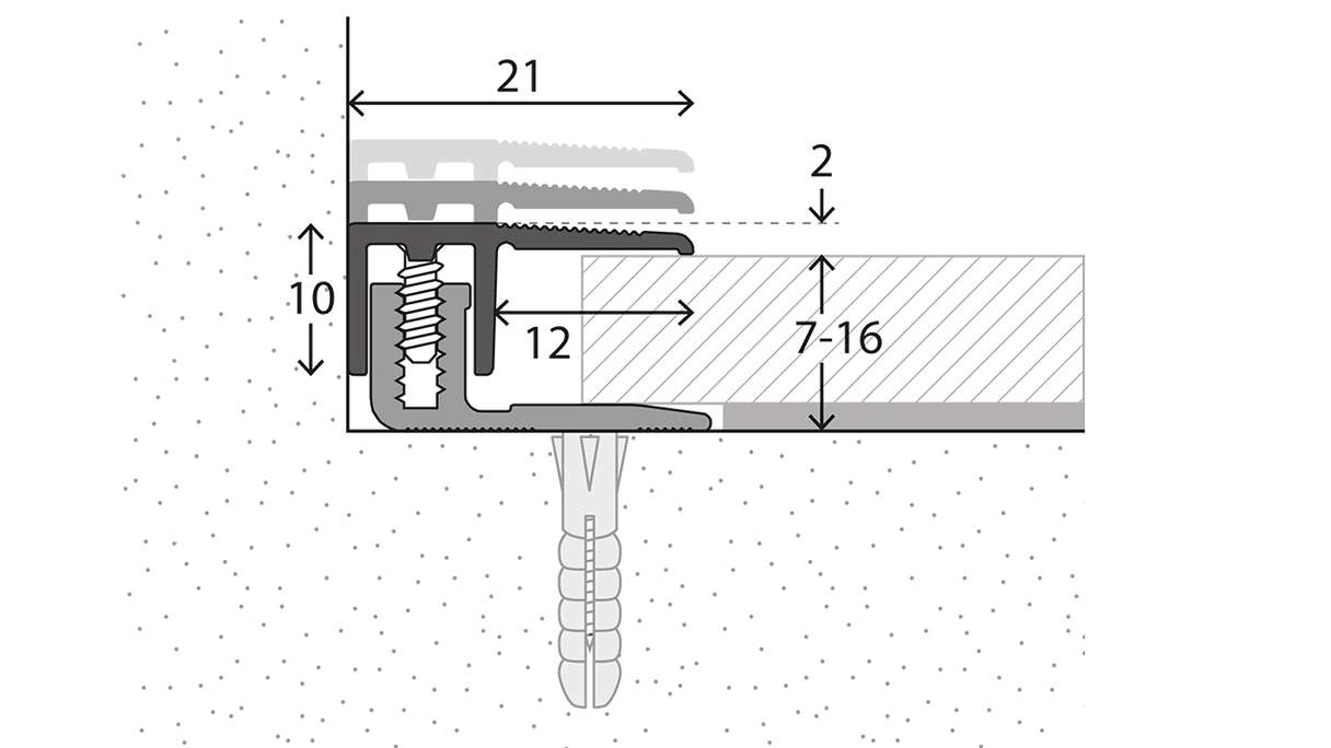 planeo Abschlussprofil 022 - 100 cm