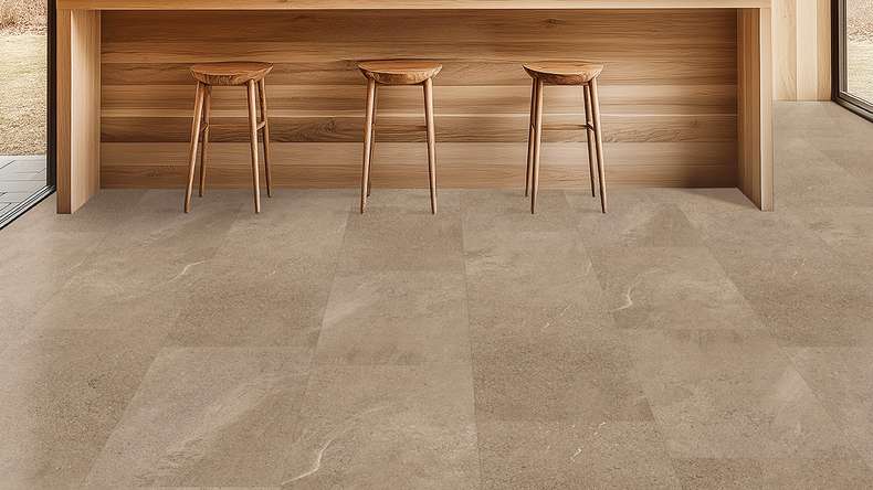 Gerflor Klick Vinyl Rigid - Creation 55 Clic Curton Stone Taupe | Authentisches Erscheinungsbild (60891604)