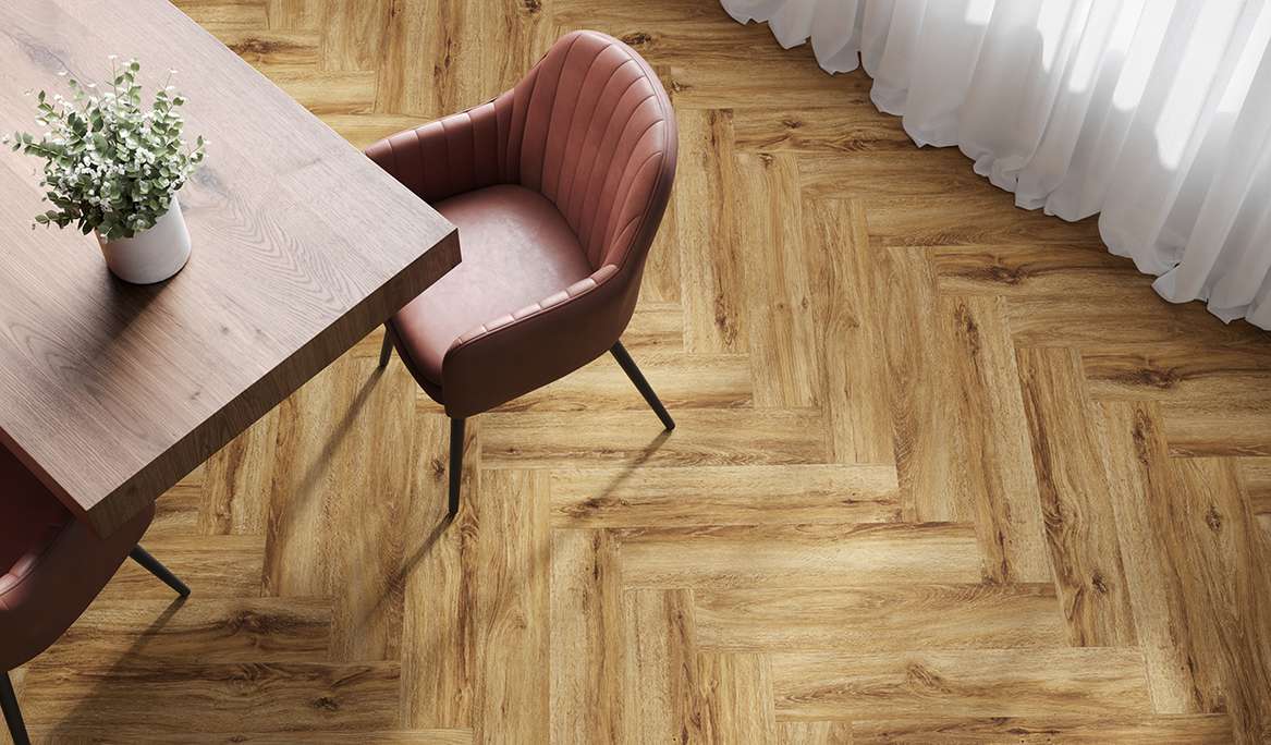 planeo Klick Vinyl - Herringbone Riley Oak | Made in Germany