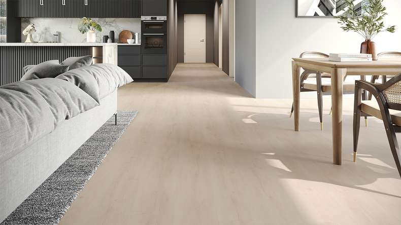 planeo Rigid Klick Vinyl - GRANDline Ivory Oak | Trittschalldämmung integr. (NF-GL-856-N)