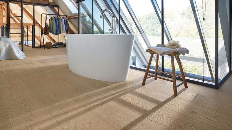 MEISTER Lindura-Holzboden HD 400 - 20224 Eiche natur sandgrau ultramattlackiert 2200 x 270 x 11 mm (500214-2200270-20224)