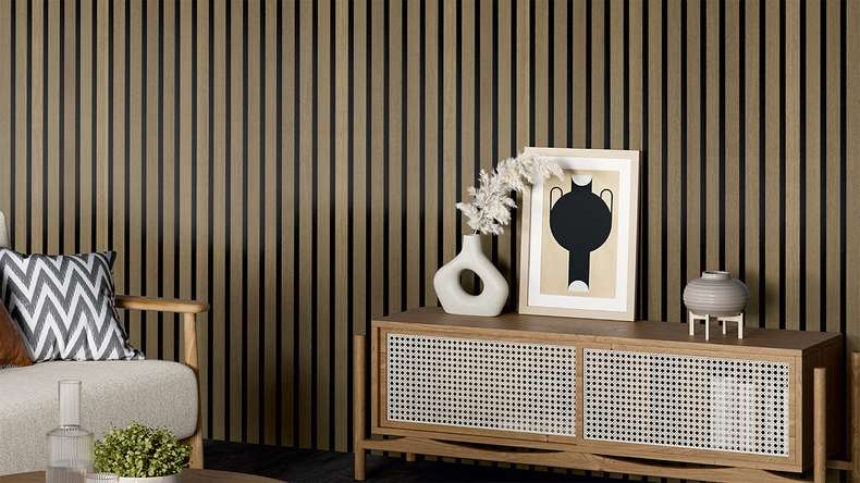 Skaben Akustikpaneele 6mm SilentWall Comfort Light - Eiche Rustikal - 250 x 30 cm