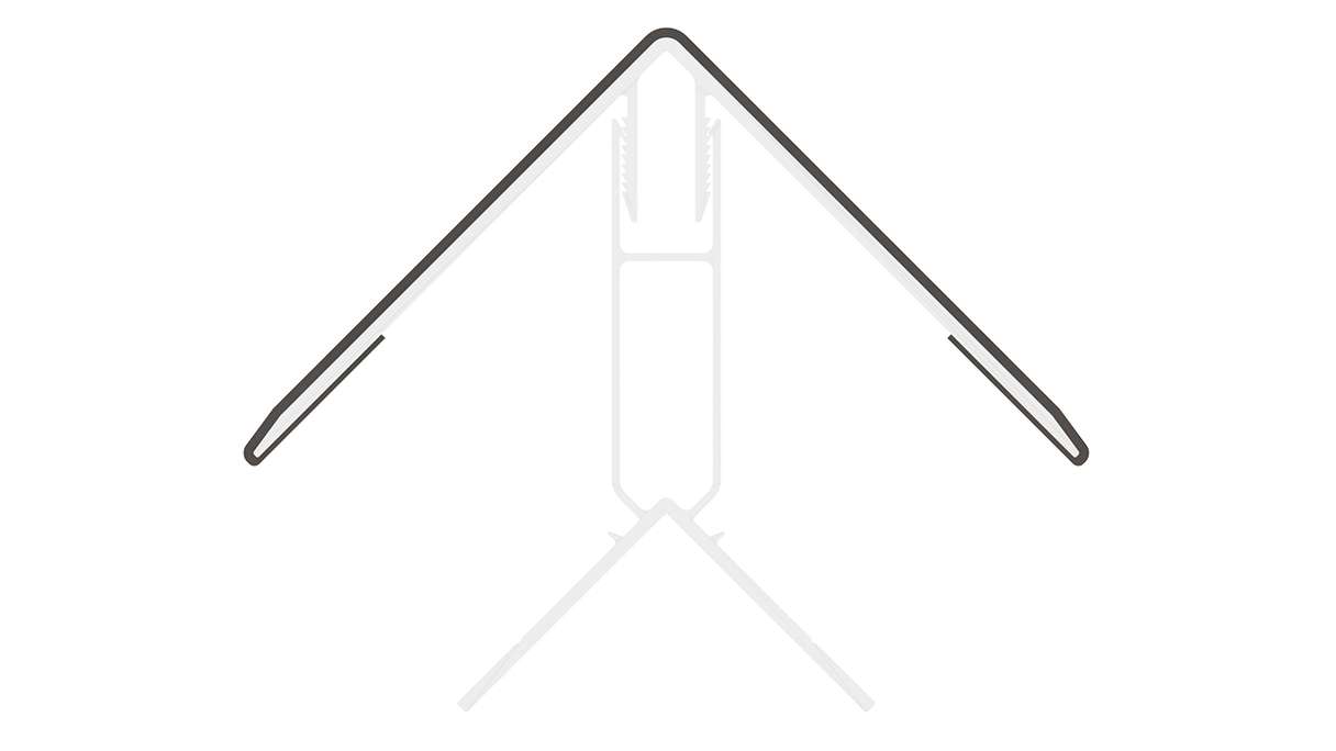 planeo LINEA - Alu CoEx Außeneckprofil Dunkelgrau 3000 x 66 x 66 mm