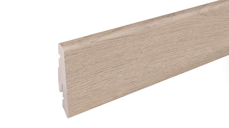 planeo Sockelleiste SolutionX 2in1 - 2400 x 14 x 58 mm Eiche Creme (SL0097)