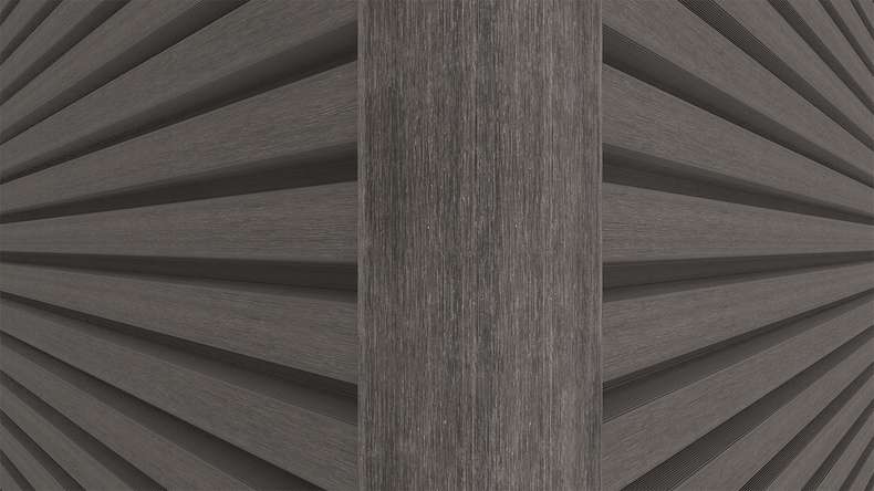 planeo LINEA - Alu CoEx Außeneckprofil Dunkelgrau 3000 x 66 x 66 mm