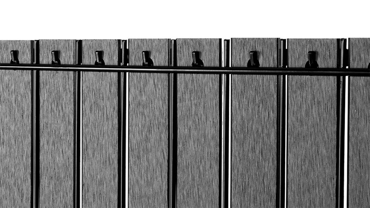 planeo WPC Streifen Set - Anthrazit L 250 x H 123-183cm