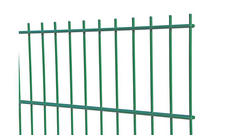 Doppelstabmattenzaun schwer 8/6/8 RAL 6005 Moosgrün - 830 x 2510 mm