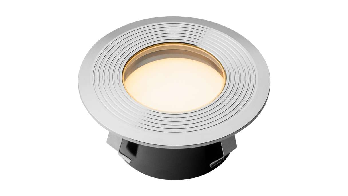 planeo Gartenbeleuchtung 12V - LED-Einbauleuchte Onyx 90 RS - 1.5W 18 Lumen