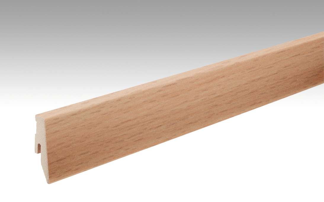 MEISTER Sockelleisten Fußleisten Buche 6201 - 2380 x 60 x 20 mm (200005-2380-06201 - 6938236201)