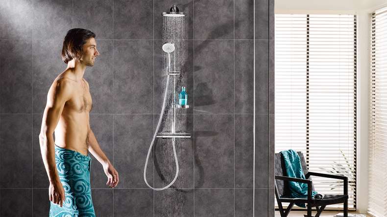 planeo StrongWall - Wandverkleidung Kunststoff Graphit 65 x 37,5 cm