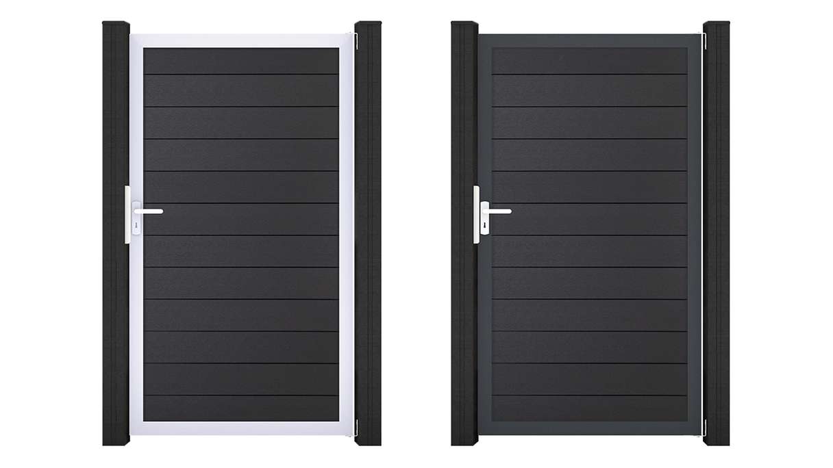 planeo Gardence Strong - BPC-Universaltor Anthrazitgrau mit Alurahmen 100 x 180 cm