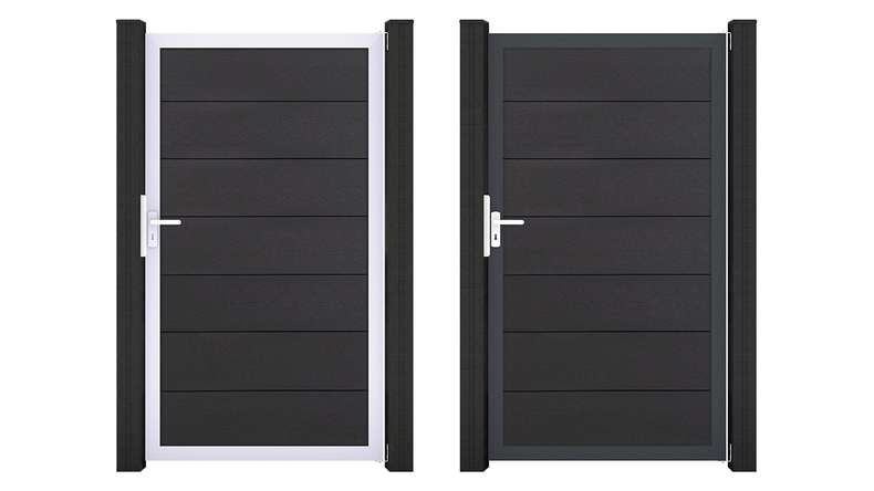 planeo Gardence Strong XL - BPC-Universaltor Anthrazitgrau mit Alurahmen 100 x 180 x 4 cm
