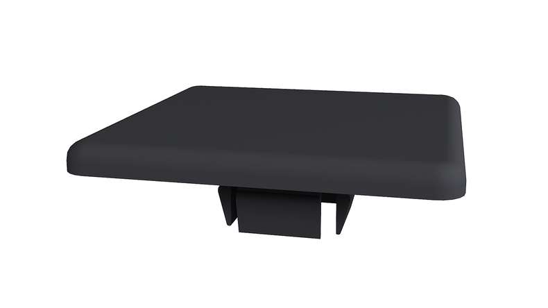 planeo Aluminium Pfostenkappe Schwarz