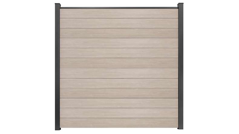 planeo Gardence Simply Small - PVC-Steckzaun Sheffield Oak light 180 x 180 cm