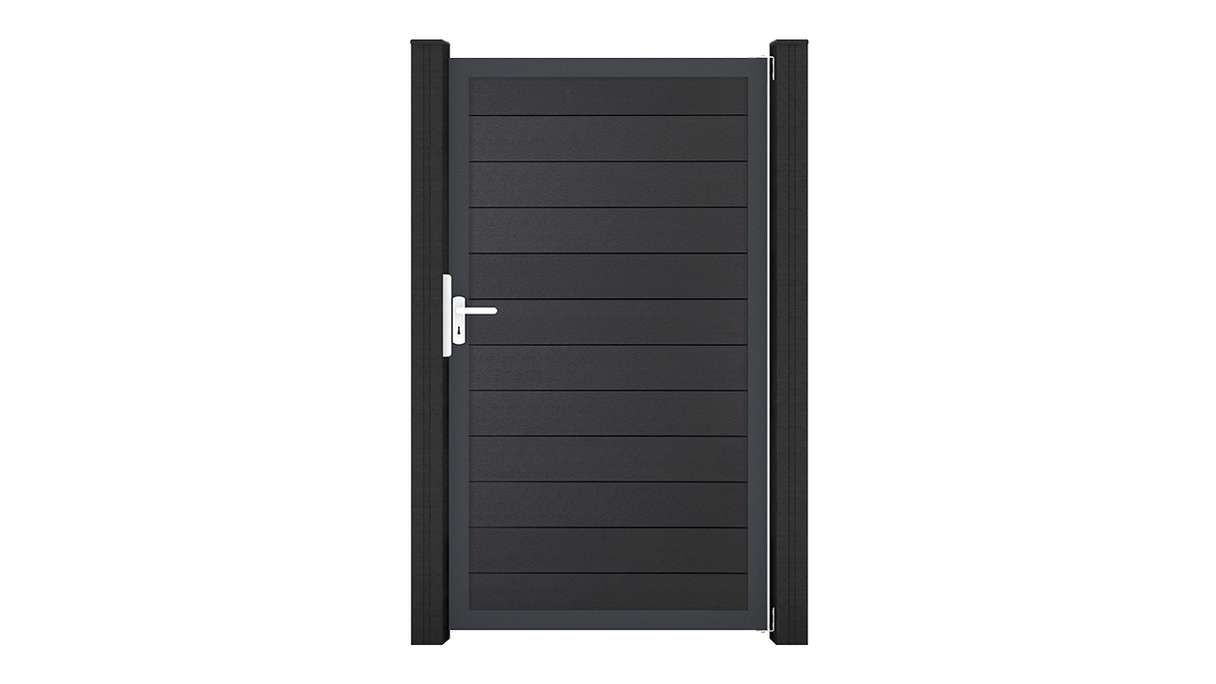 planeo Gardence Strong - BPC-Universaltor Anthrazitgrau mit Anthrazit-Alurahmen 100 x 180 cm