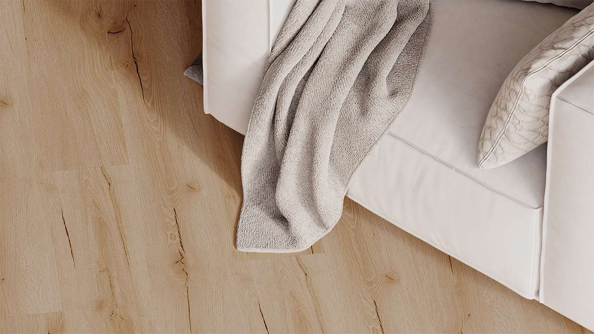 planeo Rigid Klick Vinyl - HOMEtec Basic 30 IXPE Light Brown Classic