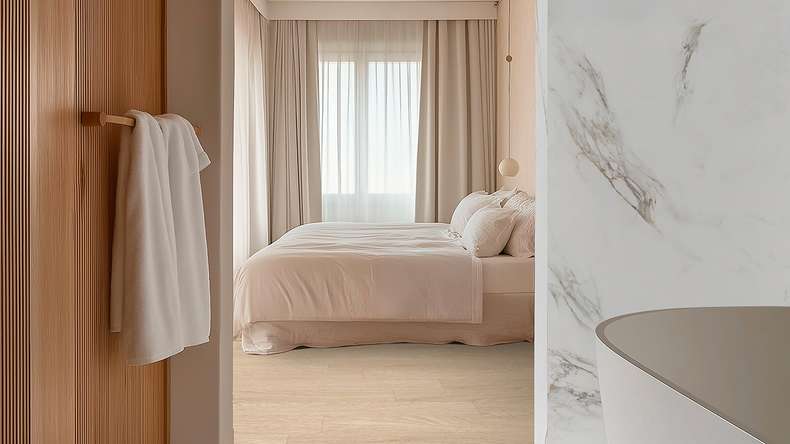 Gerflor Klick Vinyl Rigid - Creation 40 Clic Acoustic Tamo Cream | Trittschalldämmung integr. (61301598)
