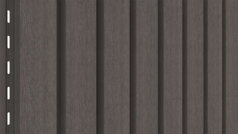 planeo LINEA Wide - WPC CoEx Fassadenverkleidung Dunkelgrau 2900 x 181 mm