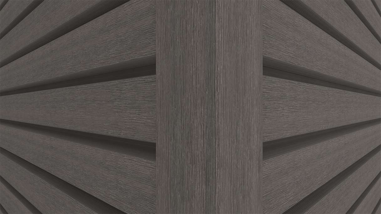 planeo LINEA Wide - WPC CoEx Fassadenverkleidung Dunkelgrau 2900 x 181 mm