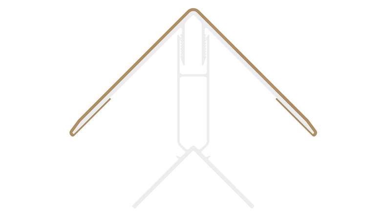 planeo LINEA - Alu CoEx Außeneckprofil Sand 3000 x 66 x 66 mm