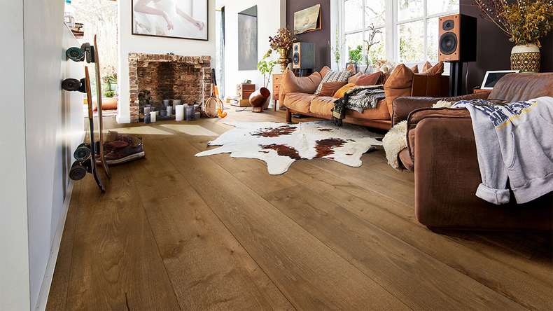 MEISTER Lindura-Holzboden HD 400 - 08903 Eiche authentic olivgrau Vintage-Struktur, naturgeölt 2200 x 270 x 11 mm (500213-2200270-08903)