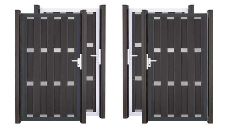 planeo Gardence Premade - BPC-Tor Anthrazit 100 x 180 x 4 cm