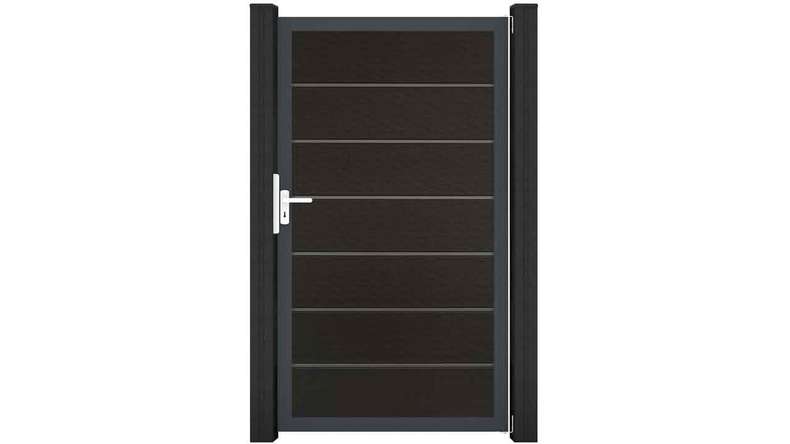 planeo Gardence Deluxe - BPC-Universaltor Schwarz co-ex mit Anthrazit Alurahmen 180x150x4cm