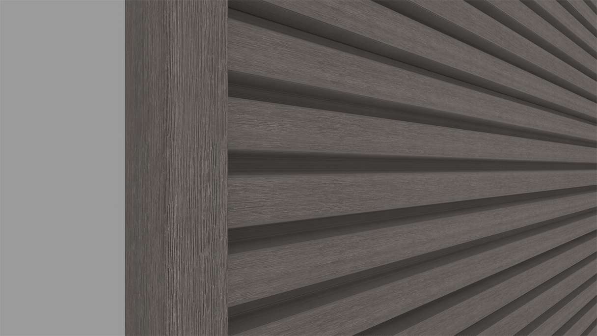 planeo LINEA Slim - WPC CoEx Fassadenverkleidung Dunkelgrau 2900 x 215 mm