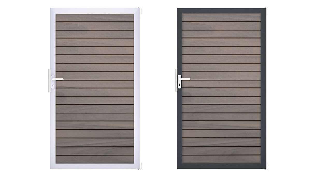planeo Gardence Trendy - BPC-Rhombus Universaltor - Bi-color co-extrudiert mit Alurahmen 100 x 180 4 cm
