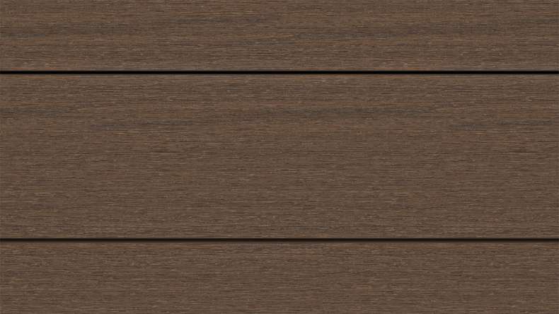 planeo WOODLine Nature - 3m WPC CoEx ummantelte Terrassendiele Verbundprofil leicht - Ipe Braun strukturiert/glatt gebürstet