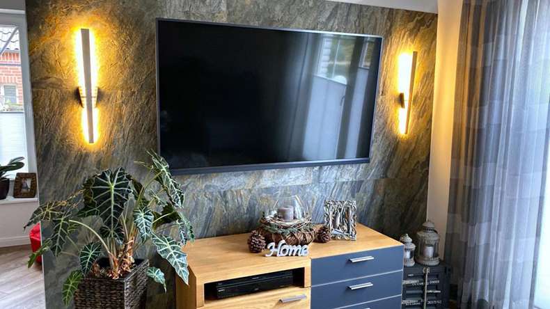 planeo EVOLITH Slate&Stone - Naturstein Wandverkleidung Oxide Wood 1220 x 610 mm