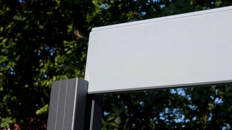 planeo Gardence Metallic - Alu-Gartenzaun Quadratisch Silbergrau DB 701