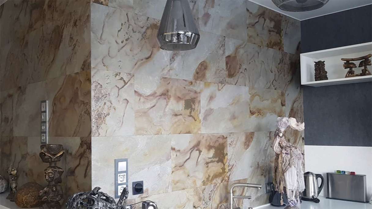 planeo EVOLITH Slate&Stone - Naturstein Wandverkleidung Autumn Drift 1220 x 610 mm