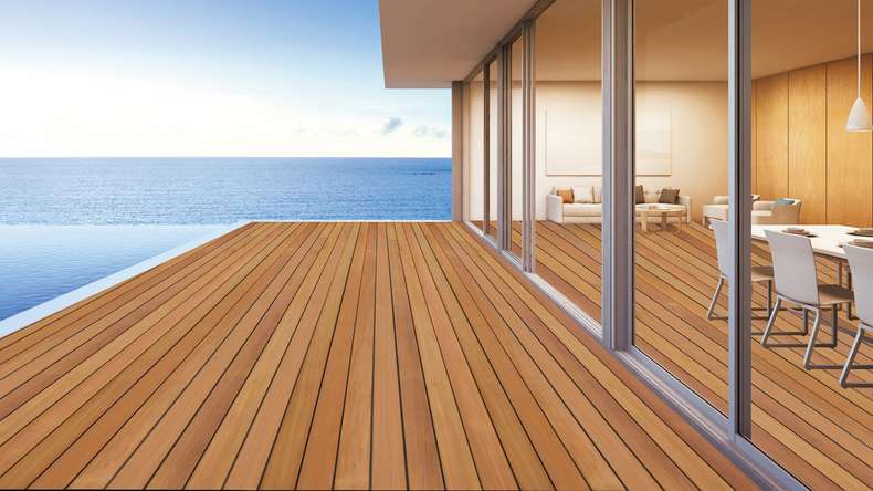 TerraWood Holzterrasse Garapa PRIME beidseitig glatt - 2.13m bis 6.1m
