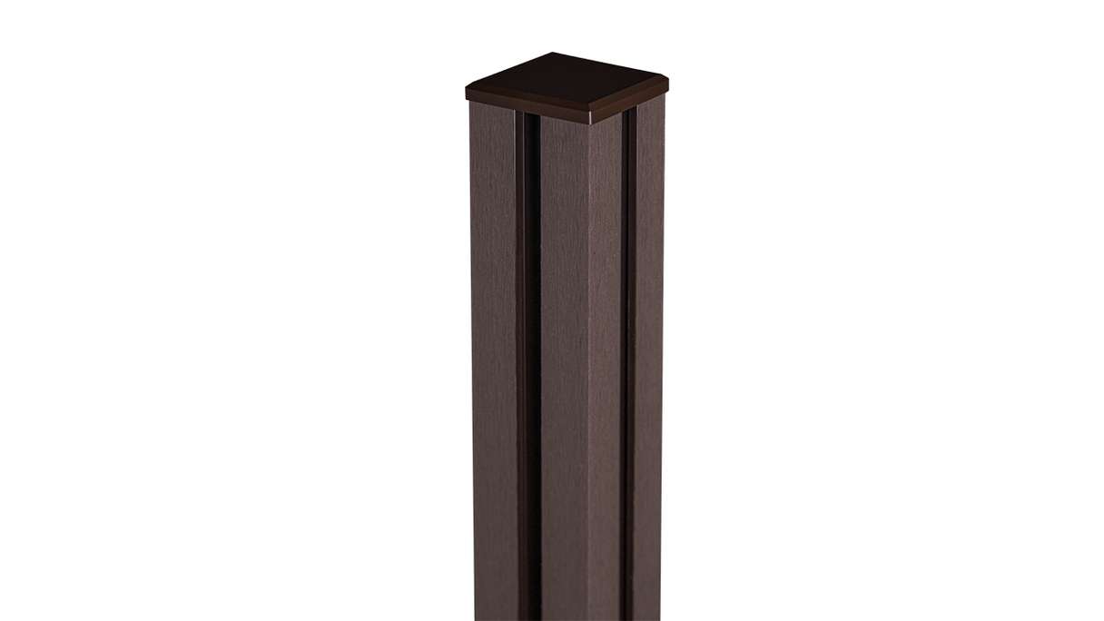 planeo Gardence Strong - BPC-Pfosten zum Einbetonieren Terra 240cm inkl. Kappe