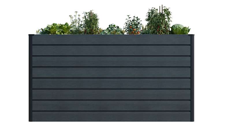 planeo BPC-Rhombus Hochbeet Rechteck - Steingrau co-ex. 150 x 70 x 79 cm