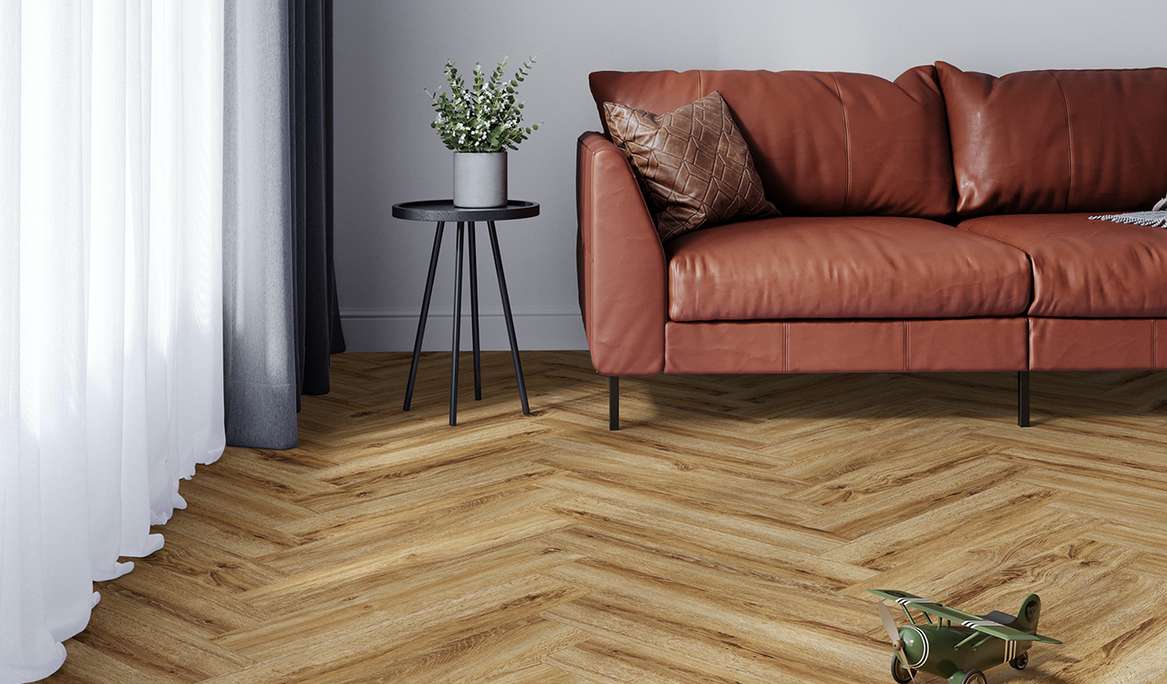 planeo Klick Vinyl - Herringbone Riley Oak | Made in Germany