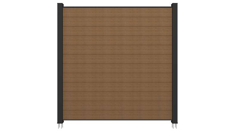 planeo INFINITY - WPC CoEx Steckzaun Burma Teak 176 x 183 cm