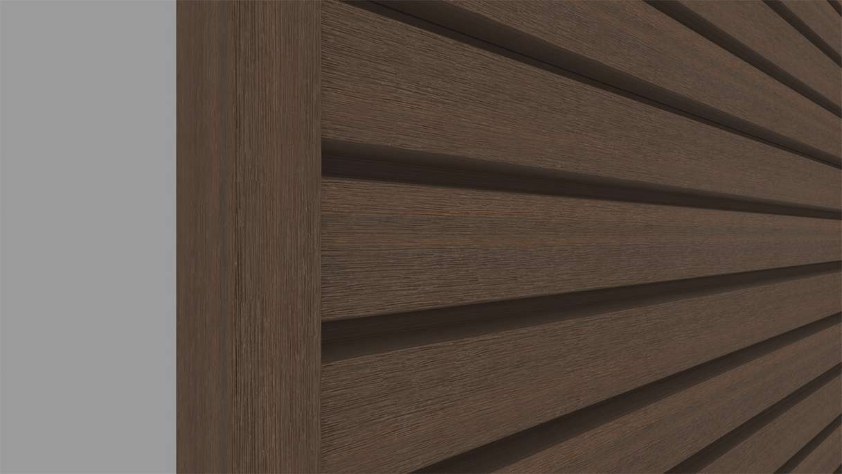 planeo LINEA Wide - WPC CoEx Fassadenverkleidung Ipe Braun 2900 x 181 mm