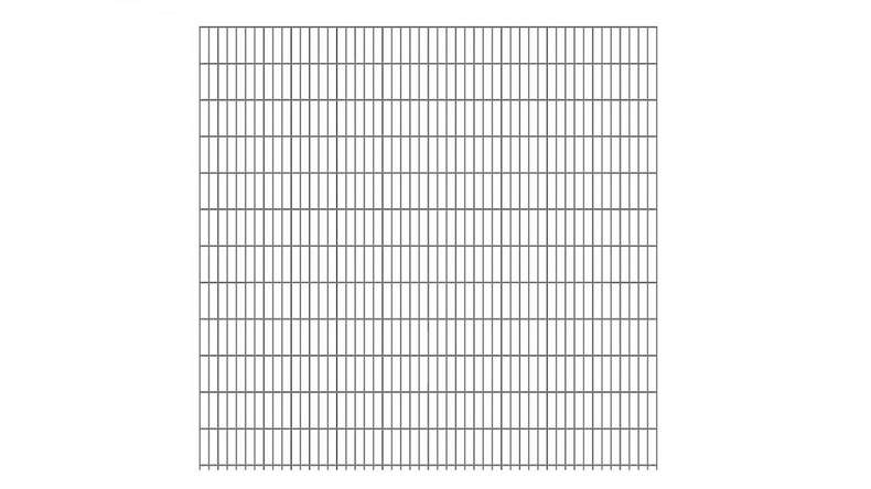 Doppelstabmattenzaun leicht 6/5/6 Feuerverzinkt - 2430 x 2510 mm