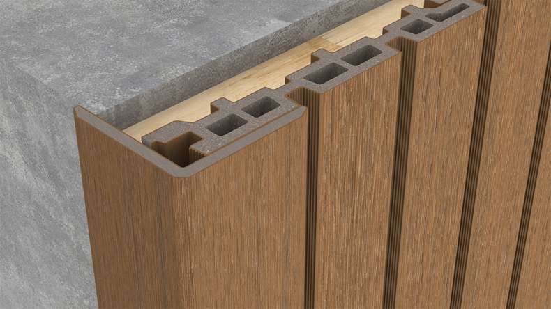 planeo LINEA - WPC CoEx Innen- und Außenwinkel Burma Teak 2900 x 55 x 55 mm