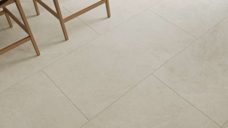 planeo Rigid Klick Vinyl - Jura White XXL Fliese 1220x610mm | Trittschalldämmung integr. (DF-KF-894-030)