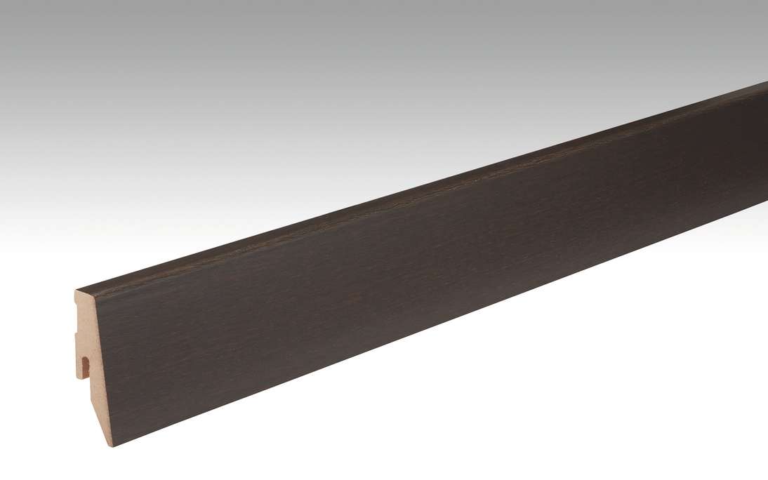 MEISTER Sockelleisten Fußleisten Eiche schwarzbraun 1009 - 2380 x 60 x 20 mm (200049-2380-01009 - 1030231009)