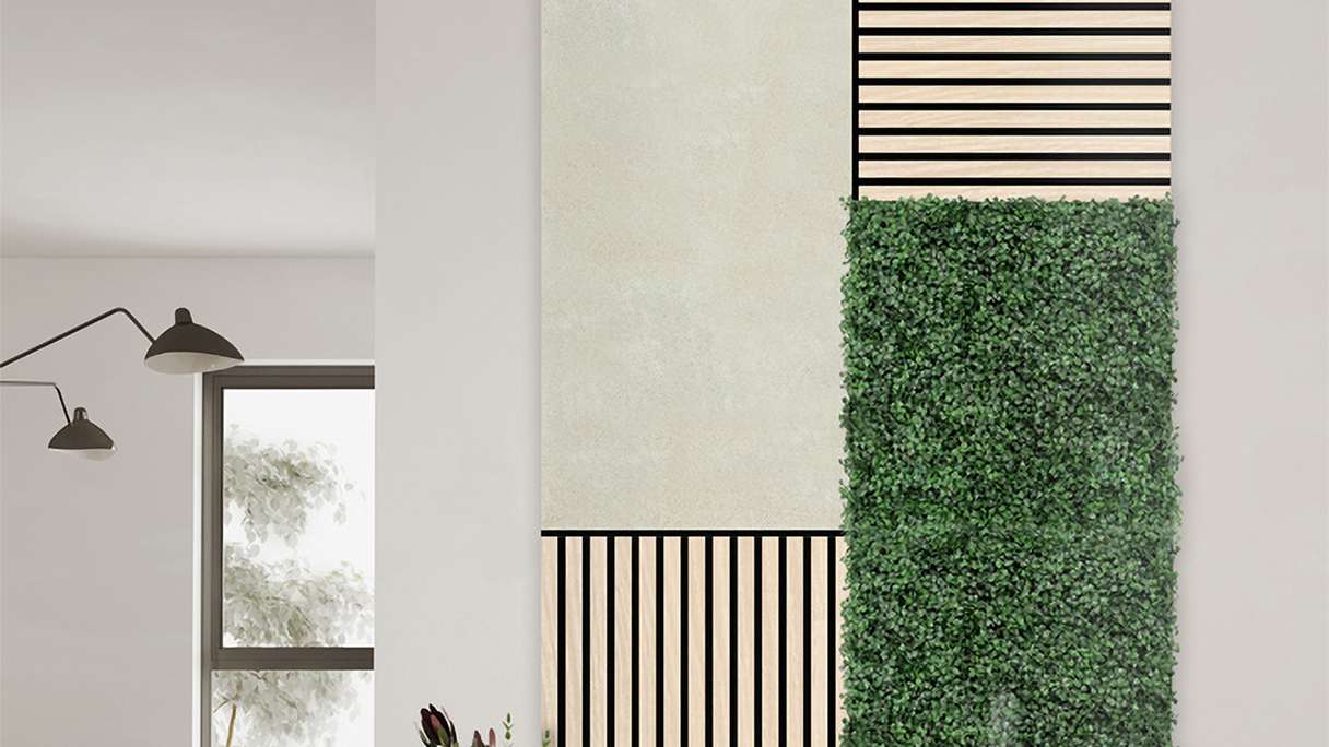 planeo Akustikpaneel - MixWall Mineral Mood Cream Sandstone 52 x 104 cm | Echtstein (PLMW-20511A)