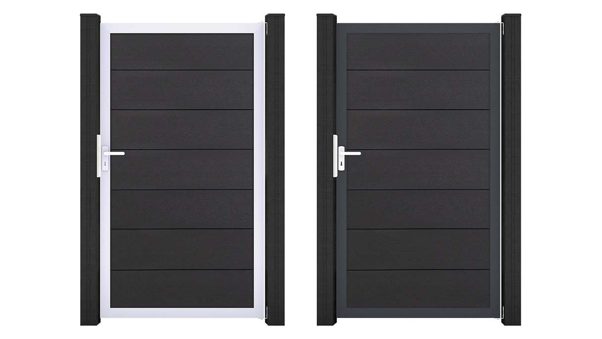 planeo Gardence Strong XL - BPC-Universaltor Anthrazitgrau mit Alurahmen 100 x 180 x 4 cm