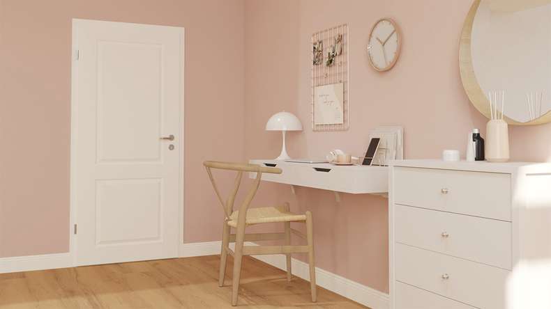 planeo Landhaus-Innentür PUREA Casa 2 Weißlack 9003 Designkante | lackiert - 2110 x 610|735|860|985 mm