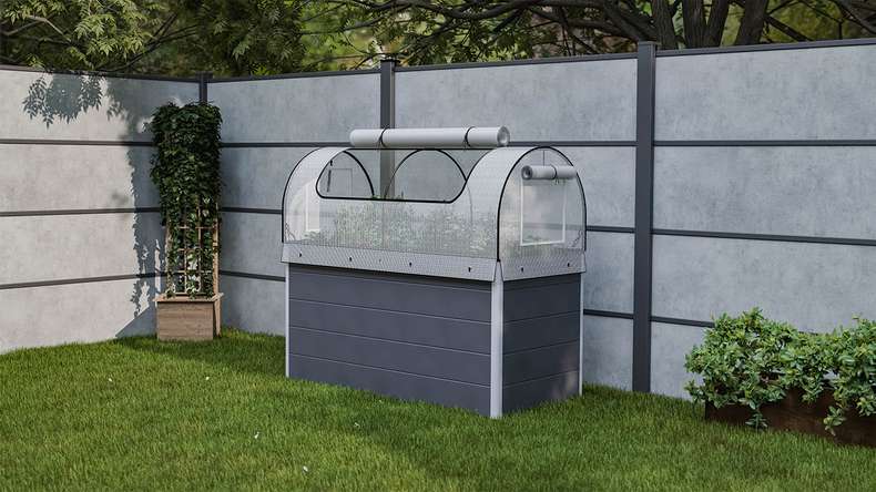 planeo Hochbeetaufsatz Netz PE - Weiß 149.9 x 69.4 x 62 cm
